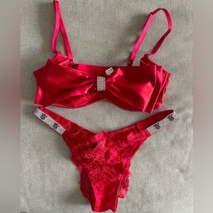 Victorias secret rhinestone bra and panty.